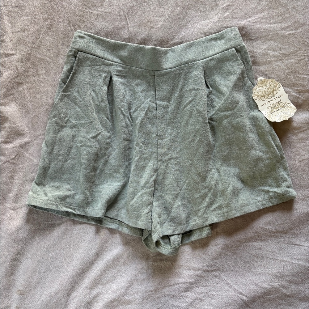 Altar'd State Women's High Waist Sage Shorts